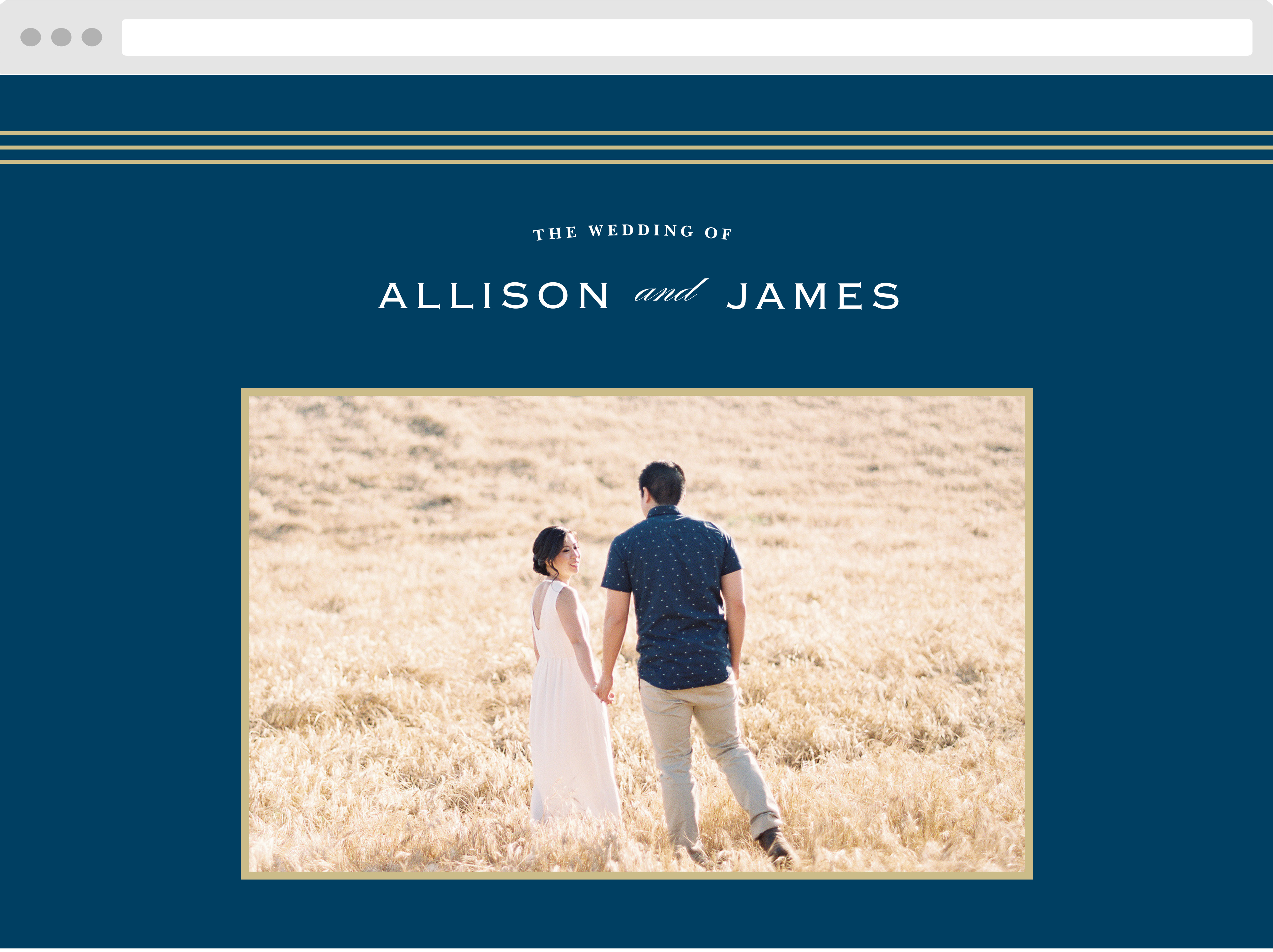 Perfect Frame Wedding Website