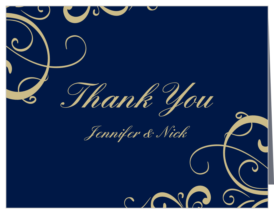 Subtle Swirls Vow Renewal Thank You Cards