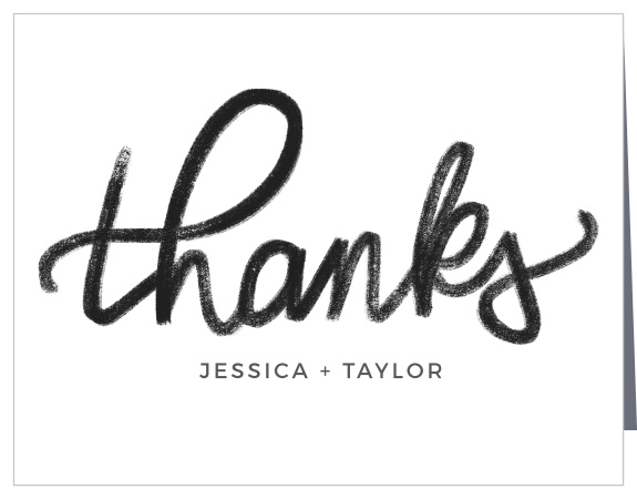 Featuring a simple, minimalist design, our Charming Chalkboard Wedding Thank You Cards are the perfect way to ensure that your guests know you appreciated their presence on your big day.