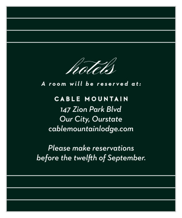 Provide your own local recommendations with our simply stunning and stunningly simple Elegant Union Accommodation Cards.