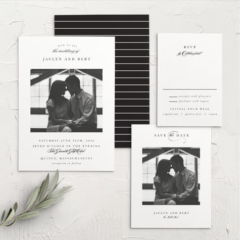 Classic Photo Wedding Invitations