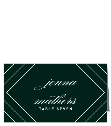 With our lovely Elegant Union Place Cards adorning the tops of each and every one of your tables, you can be sure that your guests are drawn inexorably toward their correct seats. 