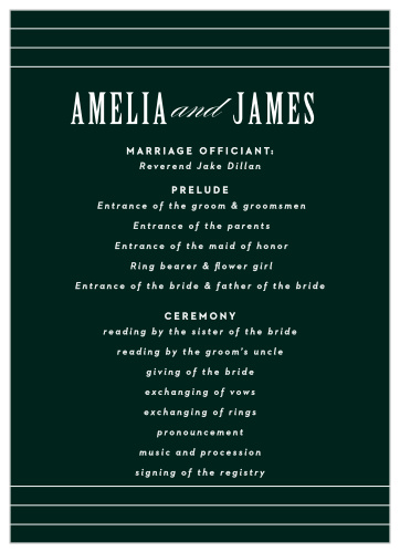 As you take each step down the aisle, our Elegant Union Wedding Programs are guiding your guests through every monumental moment.