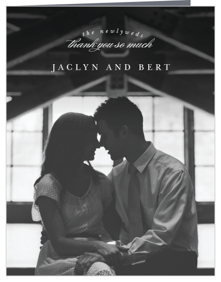 You can let your guests know how much they mean to you by sending out our Classic Photo Wedding Thank You Cards!
