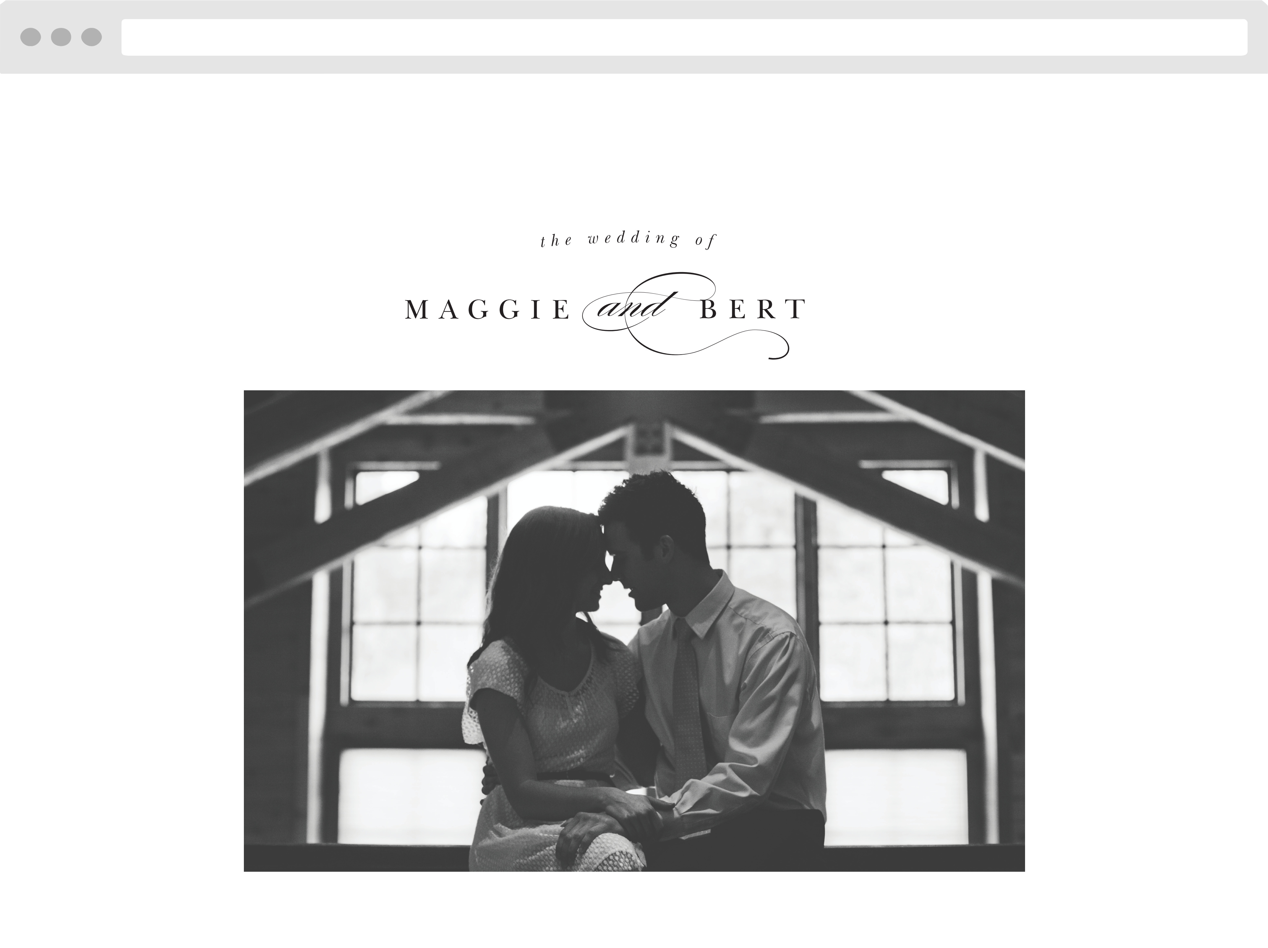 Classic Photo Wedding Website