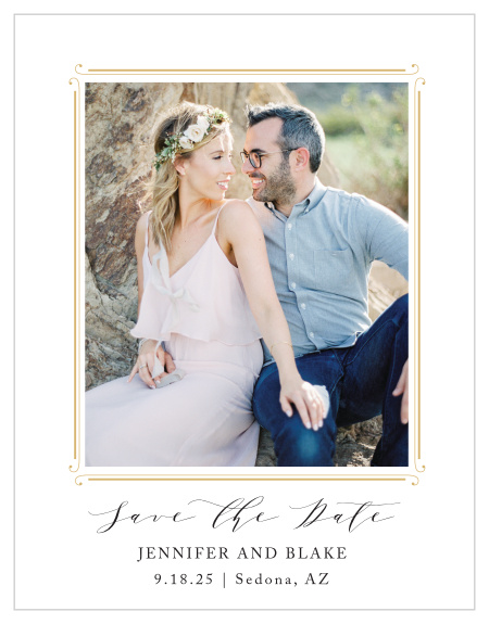 Our Country Estate Save the Date Magnets are a perfectly classic way to announce the special day.