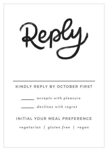 Let your guests RSVP to your big day in an easy way with our Charming Chalkboard Response Cards!