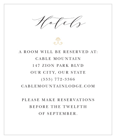 Country Estate Accommodation Cards