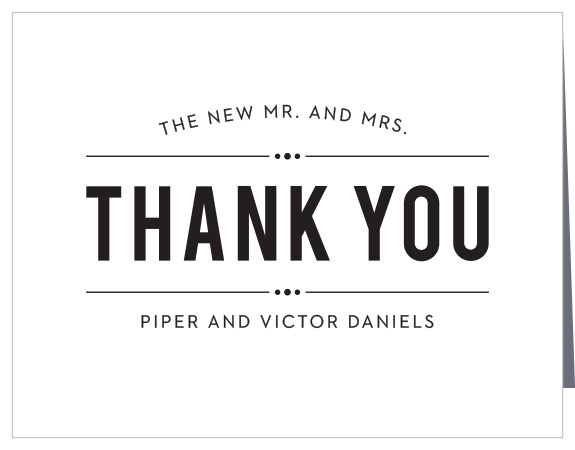 Our Modern Playbill Vow Renewal Thank You Cards give you the space and style you need to say everything on your mind.