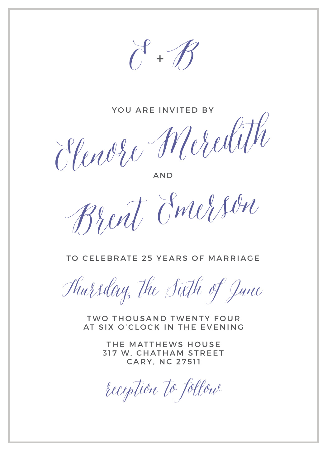 Rustic Typography Vow Renewal Invitations