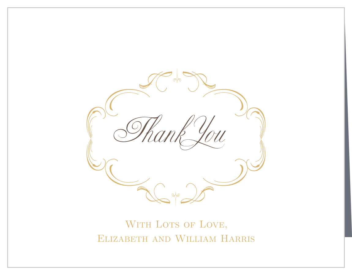 Victorian Flourish Vow Renewal Thank You Cards