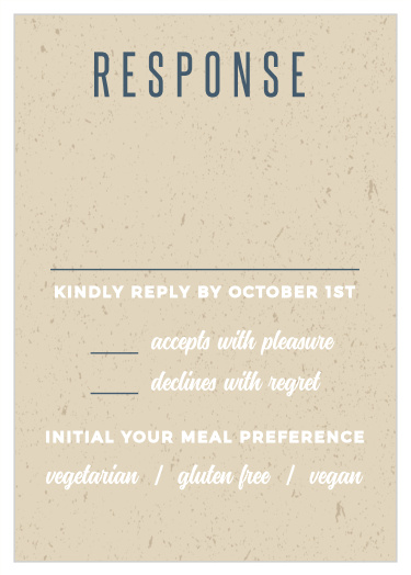 Use our beautiful and simple Kraft Laurel Bar Mitzvah Response cards to get a headcount for the big event!