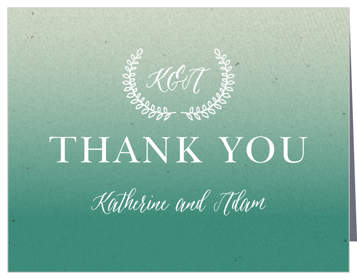 Textured Ombre Vow Renewal Thank You Cards