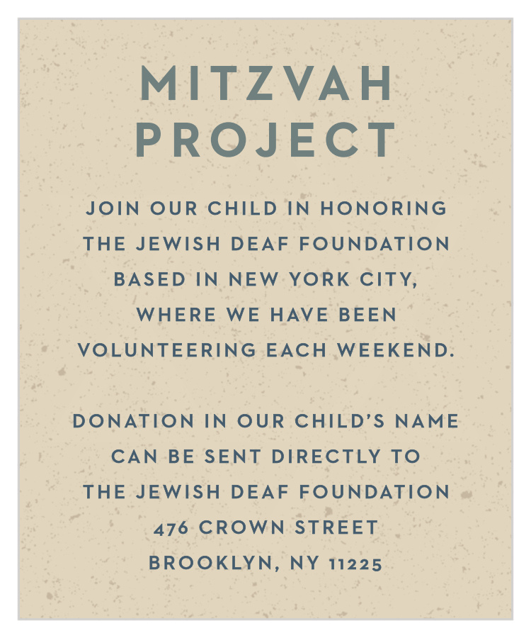 Kraft Star Bar Mitzvah Project Cards