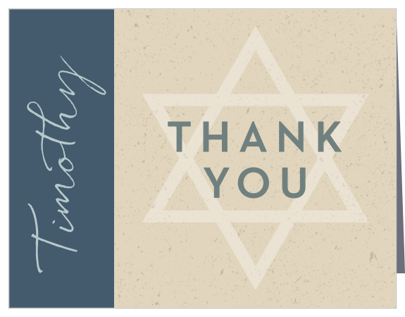 Our Kraft Star Bar Mitzvah Thank You Cards have a lot of beautiful, memorable touches!