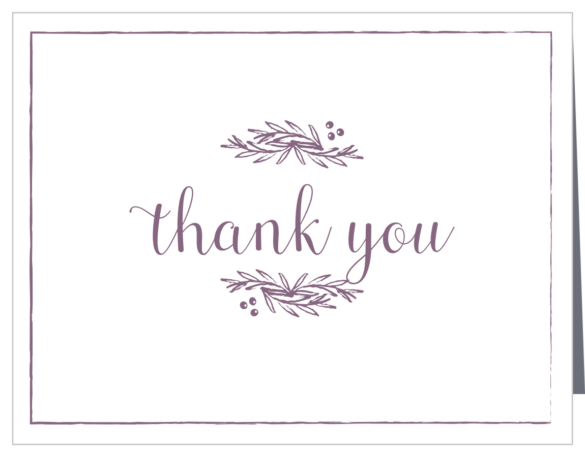 Gilded Laurel Vow Renewal Thank You Cards