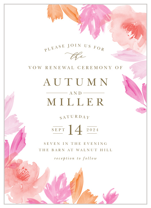 Vow Renewal Invitations Renew Your Love With Basic Invite