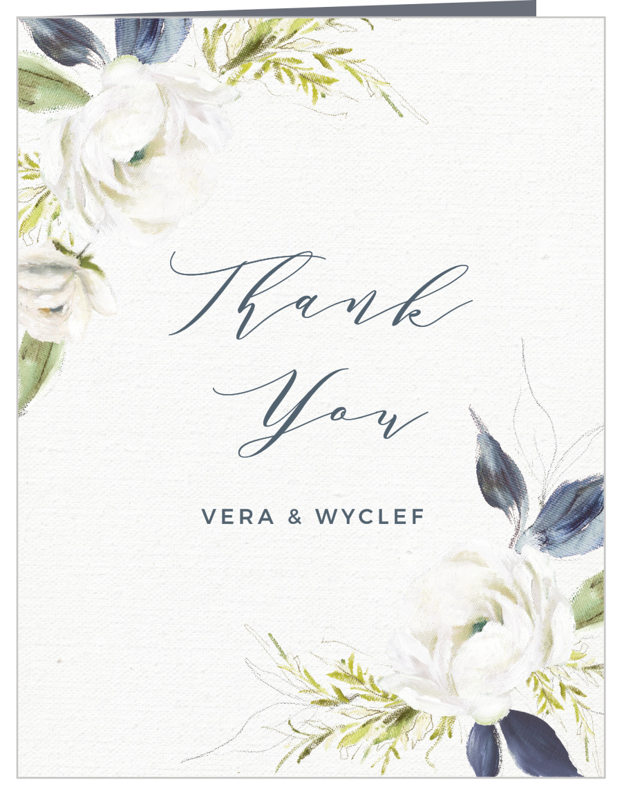 Mural Florals Vow Renewal Thank You Cards