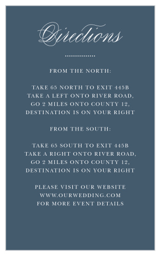Make sure your guests know where to go with our Buttoned Up Direction Cards. 
