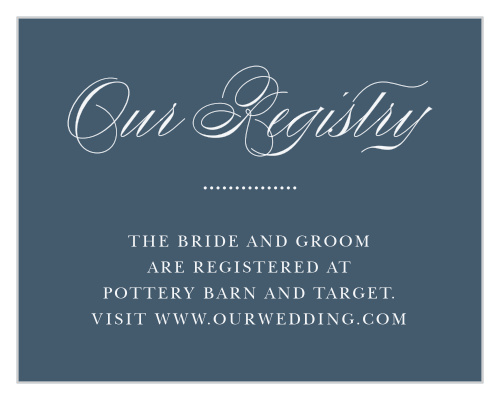 Make sure your friends and family know where to find your wedding wishlist with our Buttoned Up Registry Cards. 