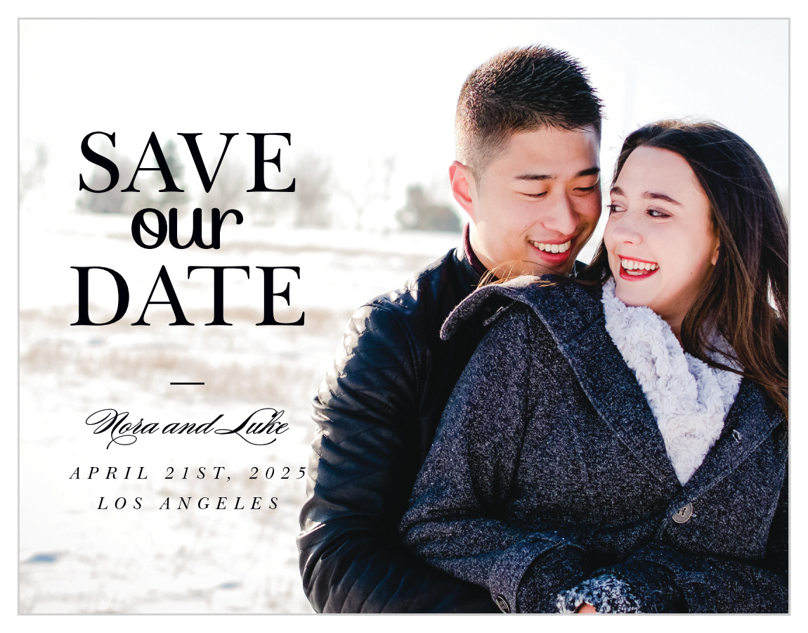 Luxe Type Save the Date Cards