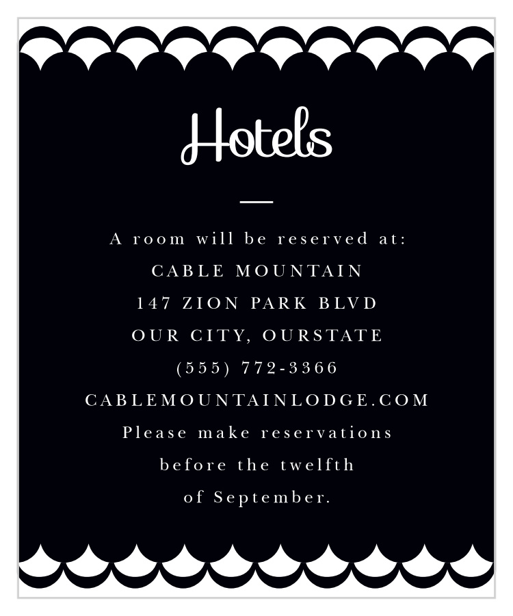 Luxe Type Accommodation Cards