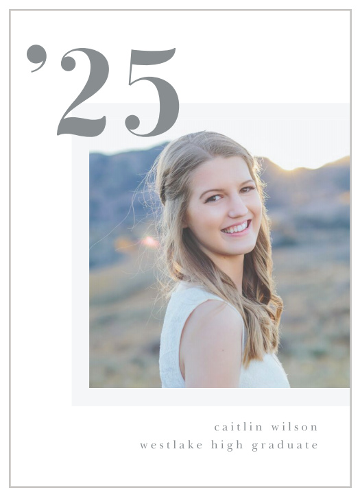 You’ve worked hard for this, and now it’s almost time. Announce your big achievement with our Bold Corner Graduation Announcements. 