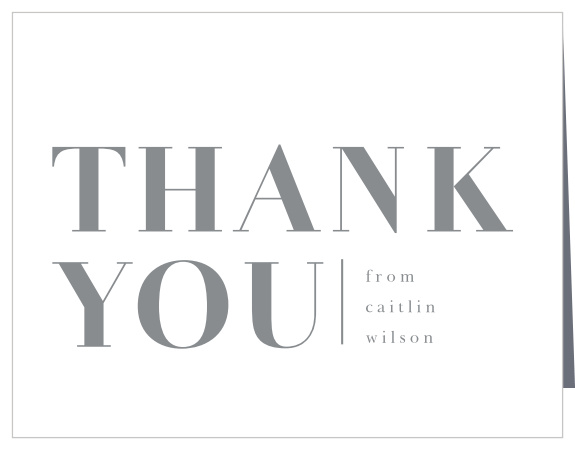 You made it! Thank everyone that helped make this big achievement possible with our Bold Corner Graduation Thank You Card. 