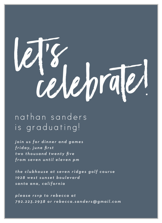 You’ve finally made it. Now it’s time to celebrate! Invite your closest supporters to celebrate with you with our Brush Lettering Graduation Party Invitations.