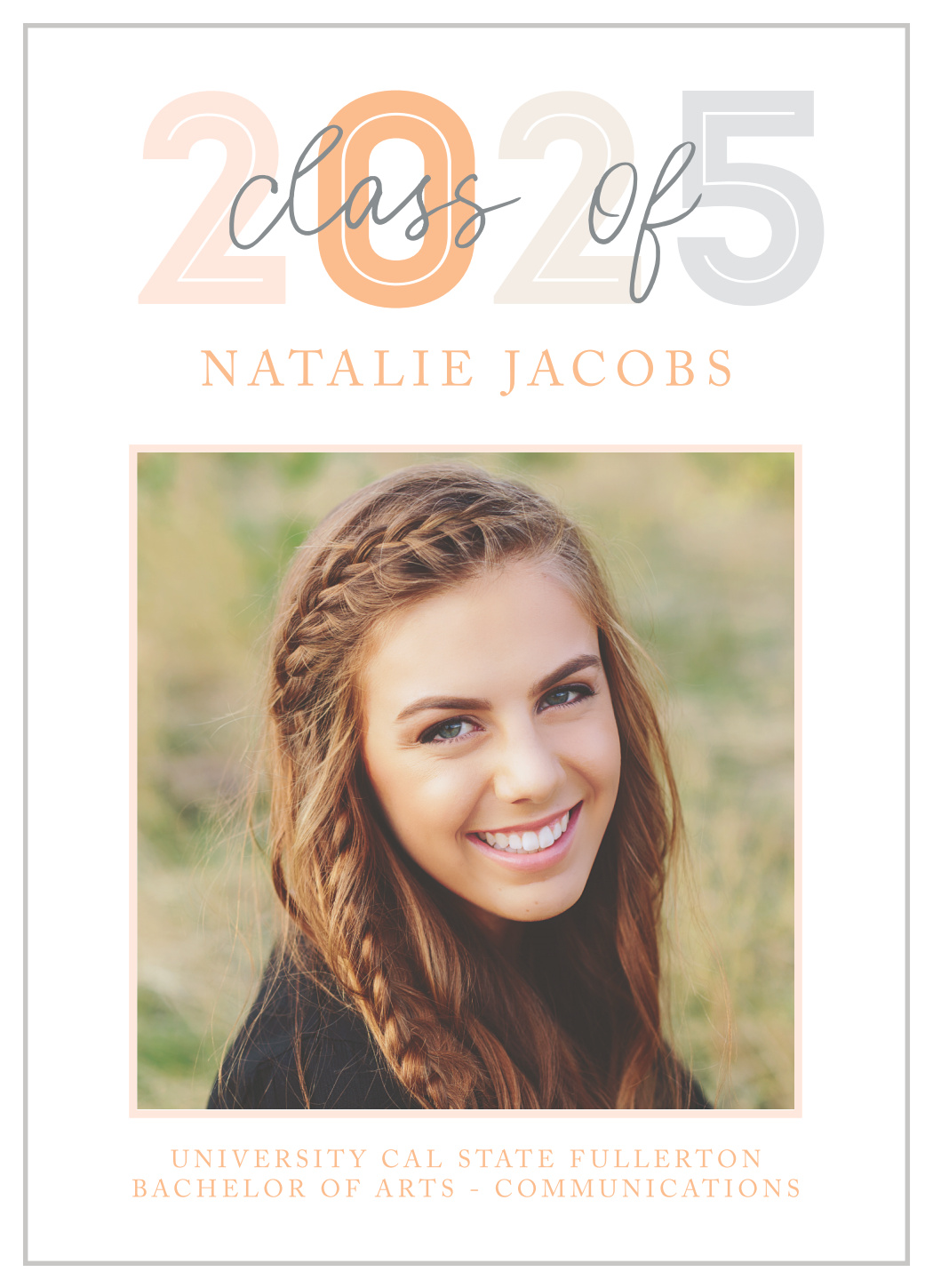 Subtle Colors Graduation Announcements