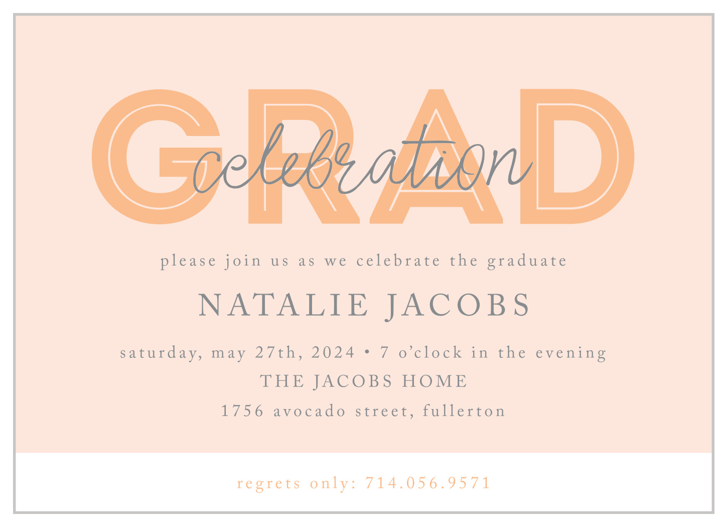 Subtle Colors Graduation Invitations