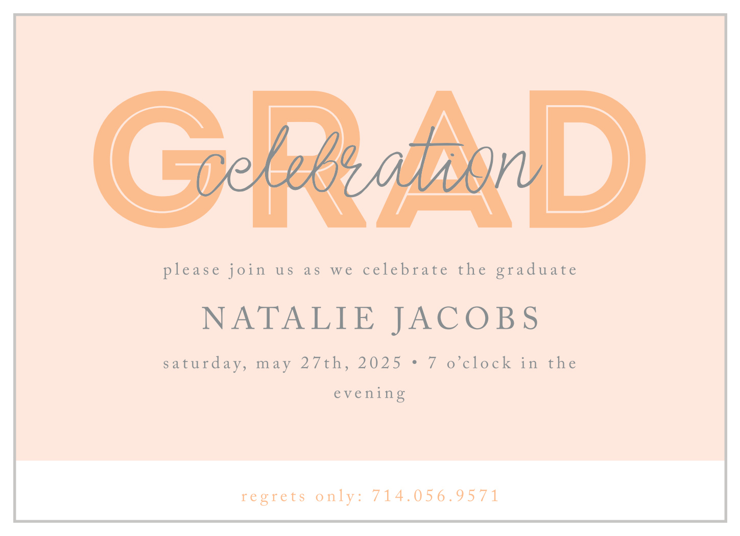 Subtle Colors Graduation Invitations