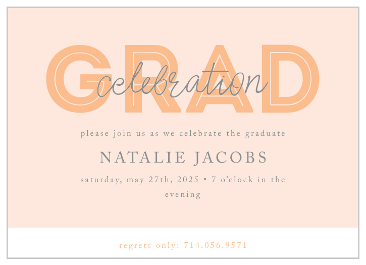 Your loved ones will be so excited to celebrate with you when you send out the Subtle Colors Graduation Party Invitations!