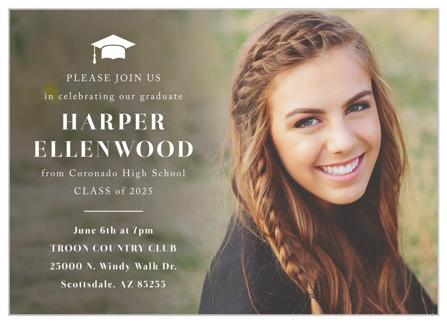 Commencement Cap Graduation Invitations
