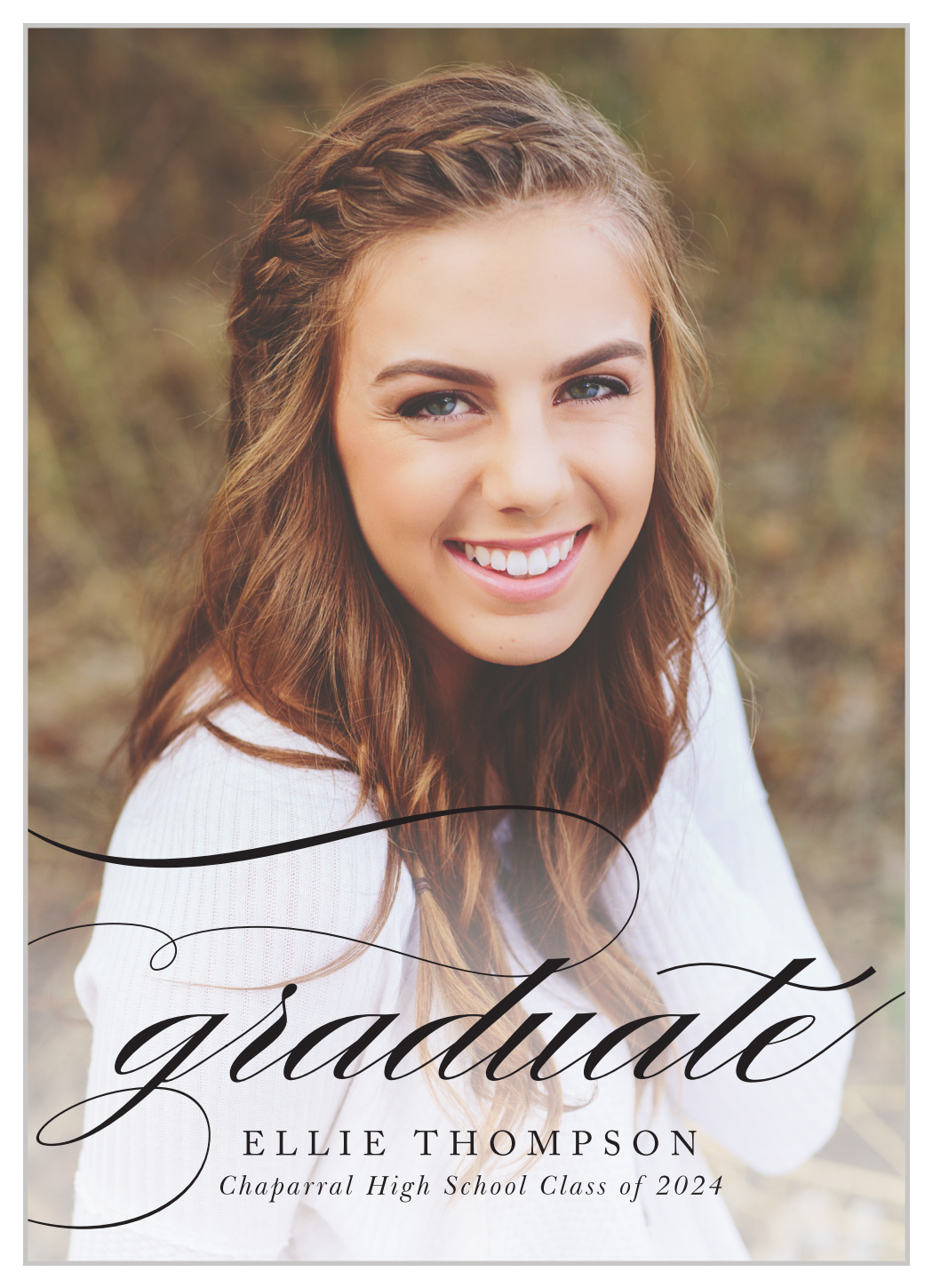 Classic Grad Graduation Announcements by Basic Invite