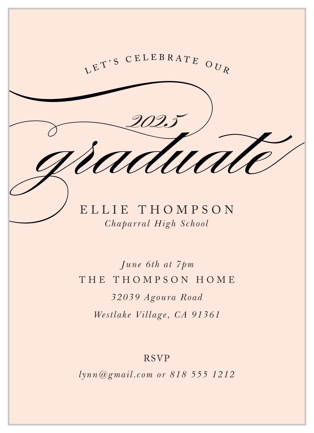 Classic Grad Graduation Invitations