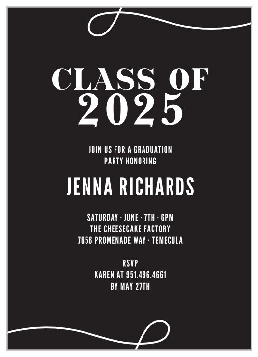 Bold Graduate Graduation Invitations will be sure to gather your family and friends to support you on your big day.