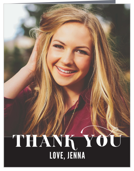 Thank your family and friends for their support on your big day with our Bold Graduate Graduation Thank You Card.