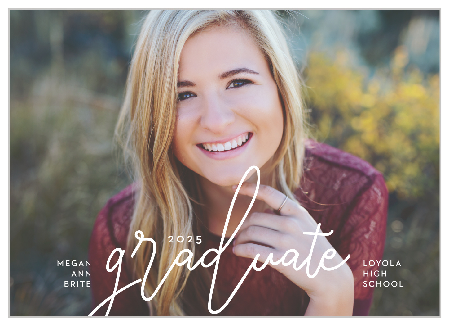 Playful Script Graduation Announcements