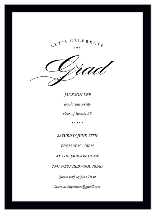 Classical Script Graduation Invitations are perfect for gathering your friends and family together to join the celebration of your amazing achievement.