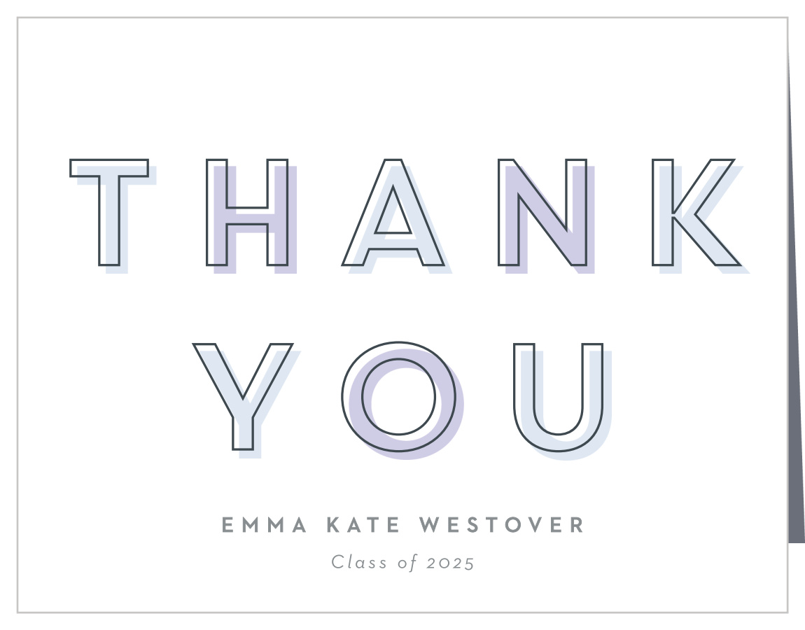 Stretch Grad Graduation Thank You Cards
