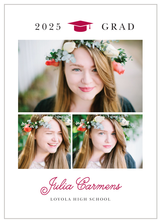Share the joy of your upcoming graduation celebrations with Floral Crown Graduation Announcements.