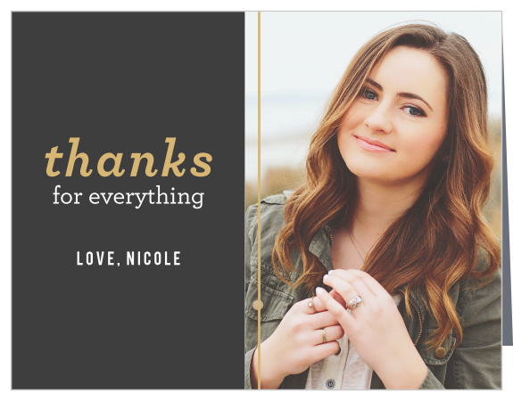 Show your gratitude with the Brilliant Grad Graduation Thank You Card!