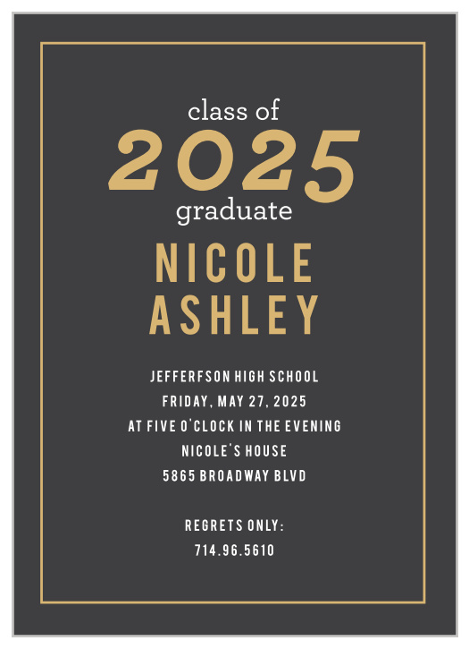 Bring together your favorite people to celebrate using our Brilliant Grad Graduation Invitations!