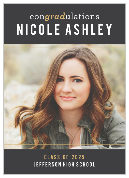 Let your loved ones know about your accomplishment using the Brilliant Grad Graduation Invitations!