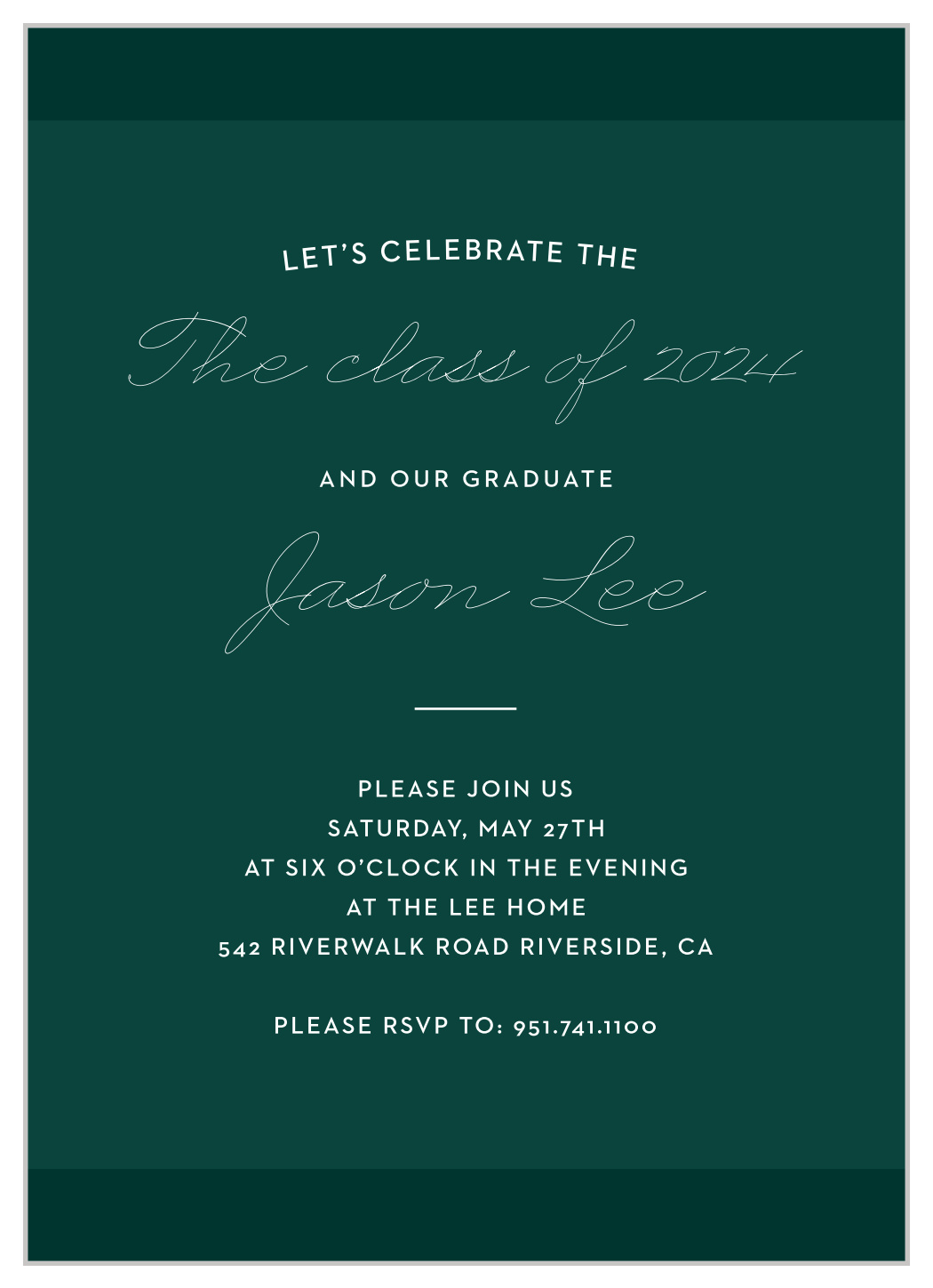 Modern Graduate Graduation Invitations