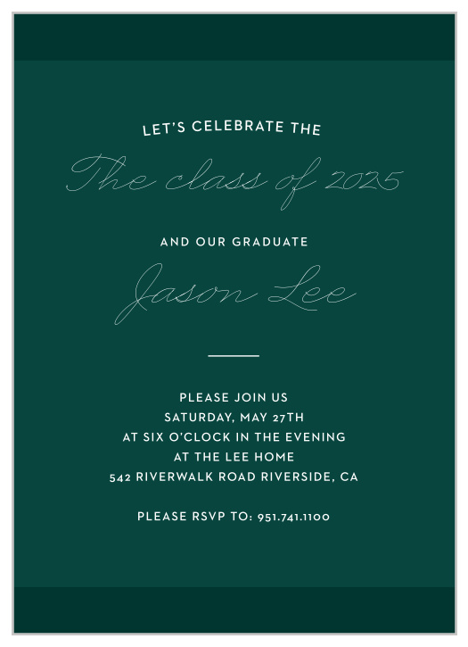 An amazing grad party starts with amazing invitations, so send out our Modern Graduate Graduation Invitations to get the ball rolling!  