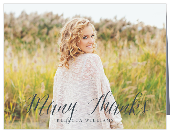 Let your friends and family know you appreciate them with our Classic Band Graduation Thank You Card! 