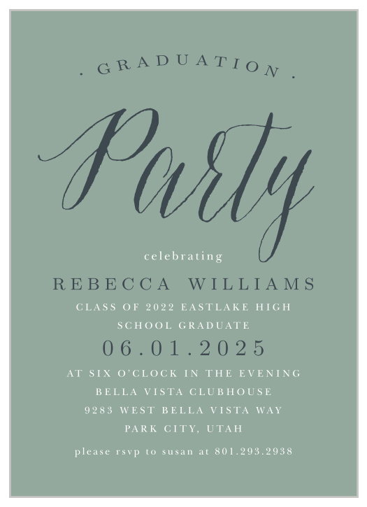 Bring together your friends and family to celebrate with our Classic Band Graduation Party Invitations!