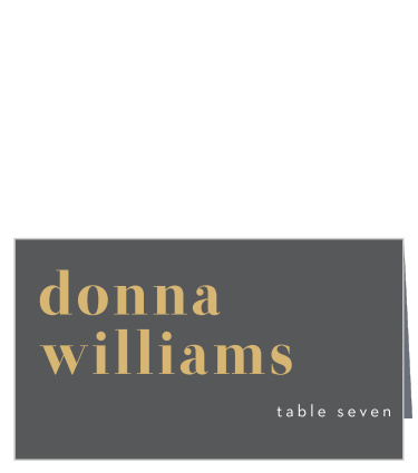 Help your guests find their seats among the hustle and beautiful bustle of your wedding day with our Bold Date Place Cards.